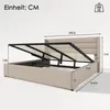 Bett 180x200cm mit Stauraum/Lattenrost,Doppelbett mit Produktbild-Vorschau 4