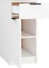 A white office cabinet with one drawer open and two shelves visible. Produktbild-Vorschau