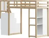 Sweiko Lit surélevé 90 x 200 cm avec tiroirs de rangement, Voir les images du produit 11
