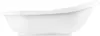 A white baby bathtub is shown from the side against a white background. Produktbild-Vorschau