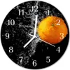 Glasuhr Wanduhr Küchenuhr Echt-Glas 30fi cm Orange orange Produktbild-Vorschau 1