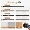 Šatní tyč, rozměry 74–250 cm, průměr 32 x 28 mm, kulatá, Náhled obrázku produktu 3