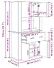 vidaXL Highboard Sonoma Dubové drevo Materiál Náhľad obrázku produktu 8