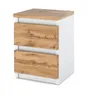 Comodino con cassetti, comodino moderno in rovere bianco 30 Anteprima dell’immagine prodotto 1