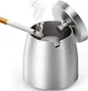 Aschenbecher für Draußen mit Deckel Großer Edelstahl Produktbild-Vorschau 1