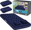 A collage showing an inflatable mattress, pillows, and the product packaging with lifestyle images. Anteprima dell’immagine prodotto