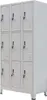 A gray metal locker with 9 compartments. Produktbild-Vorschau