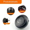 Product details of a mini heater, showing different components and features. Produktbild-Vorschau