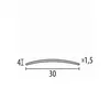 Übergangsschiene 4 x 30 x 2700 mm Übergangsprofil Produktbild-Vorschau 2