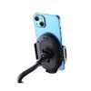 A blue smartphone is mounted on a black car phone holder, which is attached to a flexible arm. Náhľad obrázku produktu
