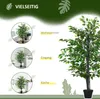 Outsunny Sztuczne drzewo Banyan Dekoracja z litego drewna Podgląd zdjęcia produktu 4