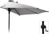 Ombrellone ProGarden 250 cm mezzotondo grigio chiaro Anteprima dell’immagine prodotto 2
