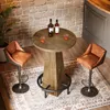 Bartisch, 95 cm hoher runder Stehtisch mit Metallfußstütze, Produktbild-Vorschau 8
