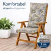 6x Coussin pour chaise de jardin 120x48cm Coussin pour Voir les images du produit 3