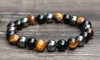 1x Modisches Armband mit Tigerauge, Hämatit und schwarzem Produktbild-Vorschau 6