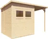 Gartenhaus Marksburg 2 mit Anbau 14 mm natur Produktbild-Vorschau 1