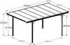 A diagram of a carport with dimensions indicated. Podgląd zdjęcia produktu