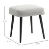 HOMCOM Fußhocker Sitzhocker Quadratischer Schminkhocker Produktbild-Vorschau 3