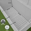 Rijoka Gartenbox aus Holz – Auflagenbox Metall Dach – 380L Produktbild-Vorschau 5