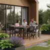 Stół ogrodowy rozkładany 180-240 cm do 12 os. stal HDPE Podgląd zdjęcia produktu 4