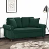 vidaXL Cuscino decorativo 2 pz. Velluto verde scuro 40x40 Anteprima dell’immagine prodotto 2