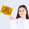Bitte Motor abstellen Warn- und Hinweisschild in Gelb und Produktbild-Vorschau 3