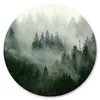 Sticker Kreis BÄUME Nebel Wald Pflanzen Natur Landschaft 3D Produktbild-Vorschau 5