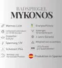 Badspiegel MYKONOS mit integriertem LED-Licht und Produktbild-Vorschau 2