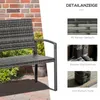Outsunny tuinbank, tweezitter, bank met rotanlook, Productafbeelding-voorbeeld 6