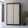 Skříň s posuvnými dveřmi Neomi 04 - 120 cm, černá/sonoma Náhled obrázku produktu 1