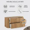 Rodan | Armoire salle bain 100 cm | Marron Mat - Bois | Voir les images du produit 2