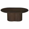 Couchtisch Oval - Dunkelbraun - Mangoholz - 90cm - Produktbild-Vorschau 2