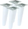 Schräg Buchenbein UNIQ 12 cm mit Montageplatte Weiß 4 Stück Produktbild-Vorschau 1