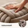 Geflochtener Samt-Pouf 53 cm NILO Staubbeige Produktbild-Vorschau 6