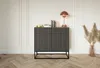 Selsey Veldio - Sideboard 2-türig mit Schubladen, schwarz Produktbild-Vorschau 4
