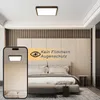 ZMH Lampada da soffitto a LED nera  23W piatta 23cm Anteprima dell’immagine prodotto 7