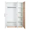 An open wardrobe with shelves and a hanging rod. Produktbild-Vorschau