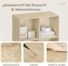 WOLTU Bücherregal 8 Fächer, Standregal, 60x121x30 cm, Helle Produktbild-Vorschau 6