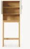 An open cabinet with shelves, mounted on a wooden frame. Produktbild-Vorschau