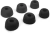 A group of black earbud tips arranged on a white background. Produktbild-Vorschau