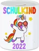 Schulkind 2022 Spardose  Einschulungsgeschenk Einhorn Produktbild-Vorschau 1