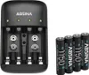 ABSINA Akku Ladegerät Set X4 für AA, AAA & 9V - Produktbild-Vorschau 1