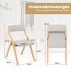Set di 2 sedie da pranzo pieghevoli COSTWAY, sedie Anteprima dell’immagine prodotto 3