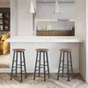 A modern kitchen island with three bar stools. Produktbild-Vorschau