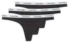 Calvin Klein Damen 3er Pack Strings Tangas, Schwarz Produktbild-Vorschau 1
