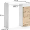 Skříňka na pračku Vicco Alf Bílá 99 x 98 cm se 2 zásuvkami, Náhled obrázku produktu 7