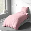 Baumwolle Bettwäsche 155x220 cm Rosa Grau gestreift Stripe Produktbild-Vorschau 4