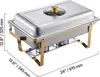 SucceBuy Chafing Dish Set aus Edelstahl 7,5L mit 4 Produktbild-Vorschau 9