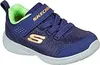 A single blue Skechers sneaker for children is shown against a white background. Produktbild-Vorschau
