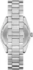 The image shows the back of a silver watch with a metal band against a white background. Náhled obrázku produktu